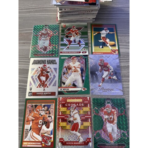 NFL Other - Kansas City Chiefs Football Card Lot Bundle- Approx. 100 Cards With Inserts